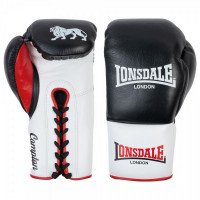 Перчатки боевые10oz Lonsdale Campton 160003 10 R BK/WHT/RD черный\белый\красный