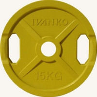 Диск обрезиненный 15кг Johns DR71022 - 15С цветной