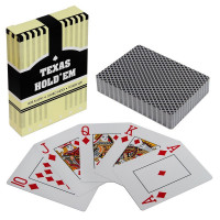 Карты игральные Texas Hold'em 09820 покерные, черная рубашка