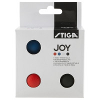 Мяч для настольног тенниса Stiga Joy 1110-5240-04, диам. 40+мм, пластик, упак. 4 шт, белый