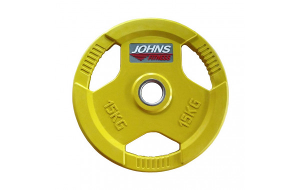 Диск обрезиненный 15кг Johns 91010 -15С желтый 600_380