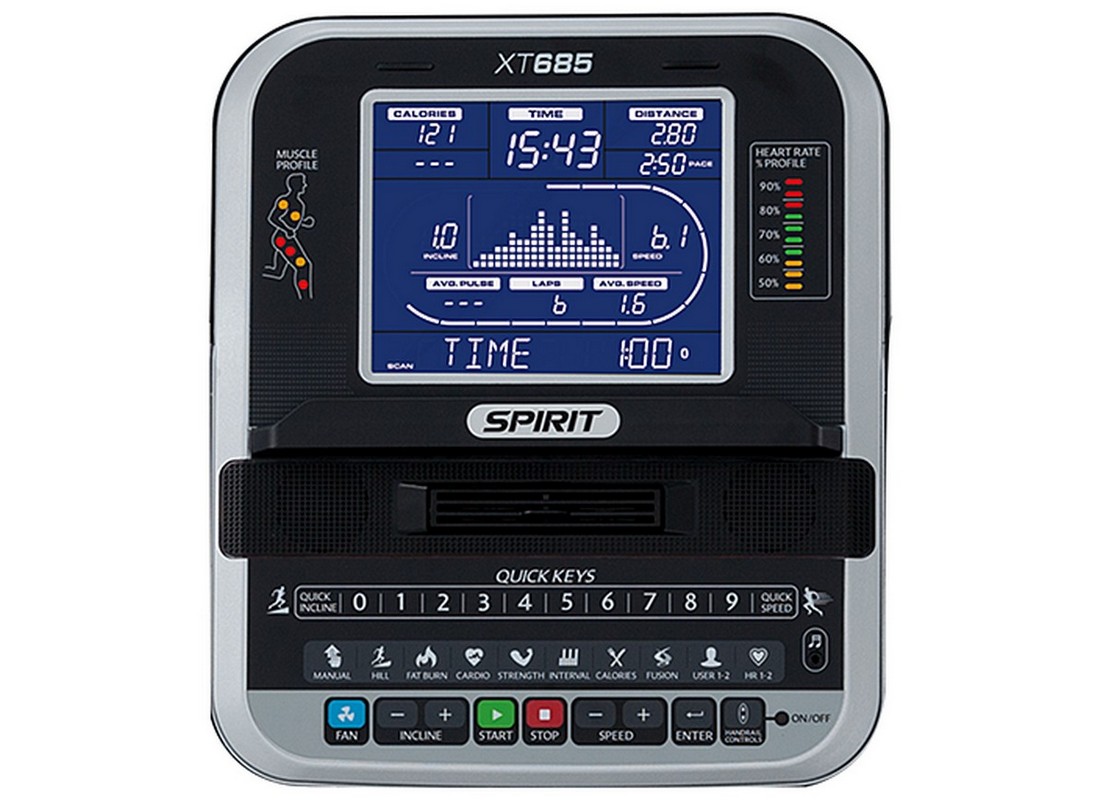 Беговая дорожка Spirit Fitness XT685 DC 1106_800