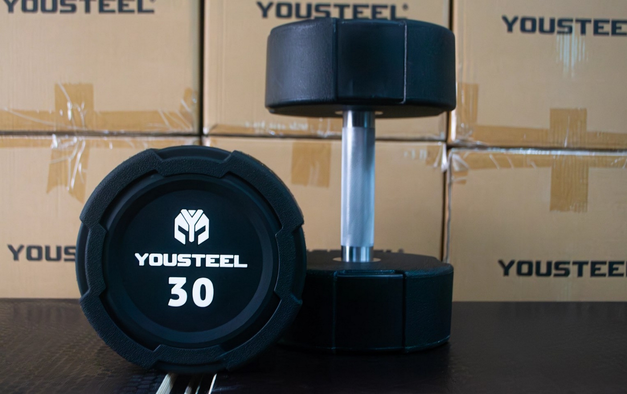 Гантель EVO 30кг полиуретановая YouSteel 2000_1257