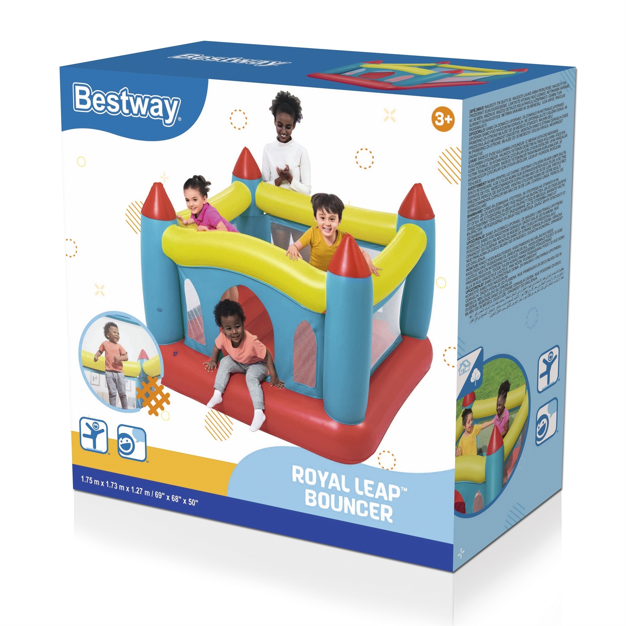 Игровой центр-батут 175x173x127см, от 3 лет, до 85кг Bestway Royal Leap 52647 2000_2000