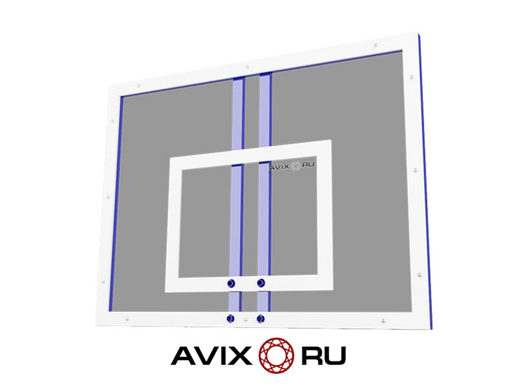 Щит баскетбольный тренировочный из оргстекла 10мм 120x90см Avix 2.55 1067_800