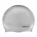 Шапочка для плавания Speedo Plain Flat Silicone Cap 8-709911181 серебристый 120_120